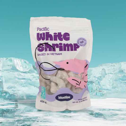 BLUEYOU 越南急凍無尾白蝦 21/25 - ASC  (400g)